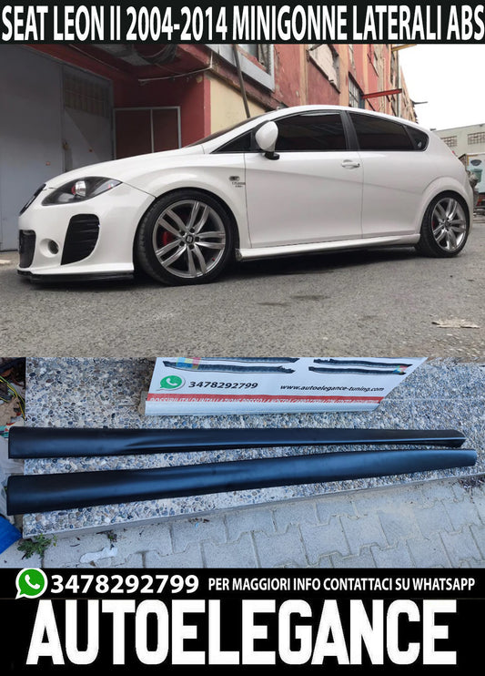 CUPRA SIDE SKIRTS FOR SEAT LEON II 2005-2012 ABS UNDER DOOR SPOILER 0106