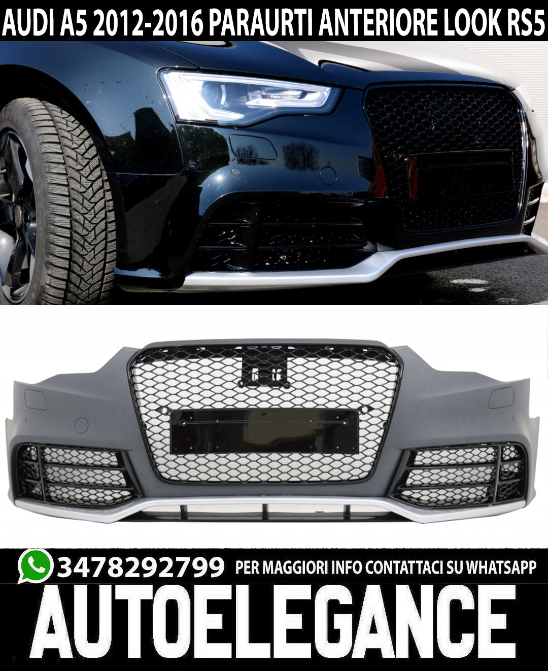 Front bumper rs5 audi a5 2012-2015 lift