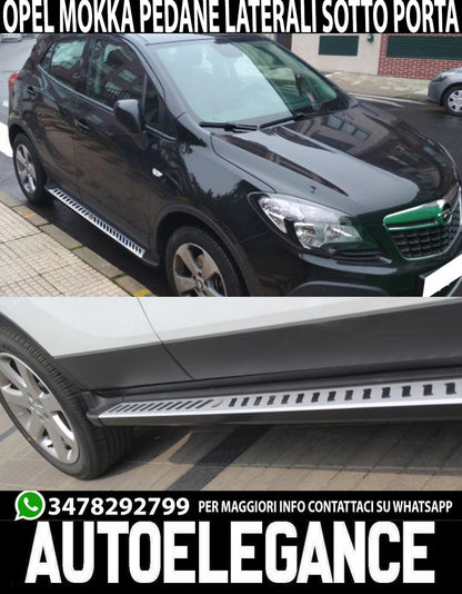 PEDANE LATERALI OPEL MOKKA / MOKKA X 2012+ SOTTO PORTA ANTISCIVOLO