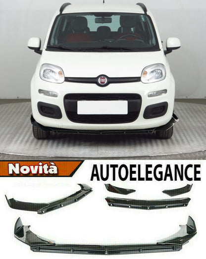FIAT PANDA 2012+ FRONT BUMPER SPLITTER GLOSSY BLACK RS LOOK