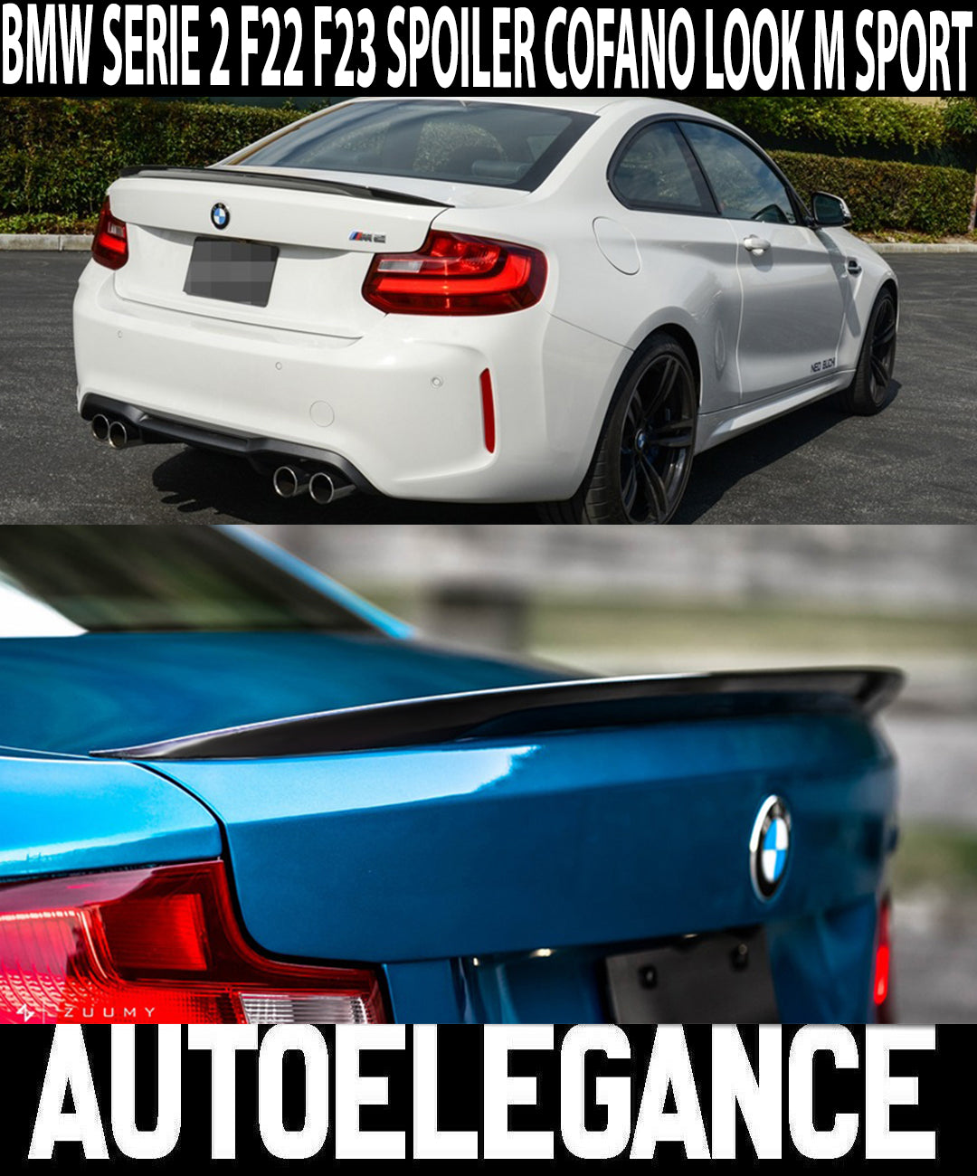 SPOILER POSTERIORE SUL COFANO BMW SERIE 2 F22 F23 2013 IN POI -.