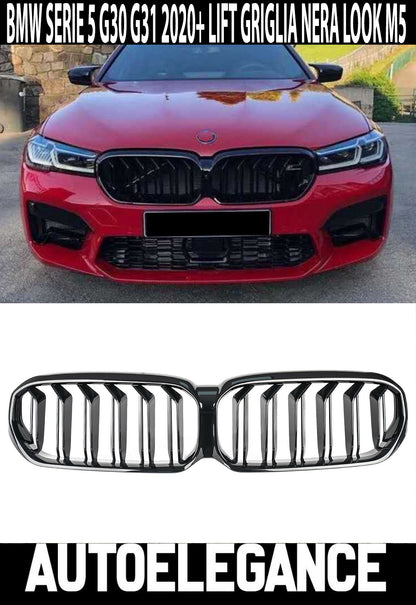 BMW 5 SERIES G30 G31 2020+ LIFT GRILLES FRONT GRILLES TOTAL BLACK LOOK M5