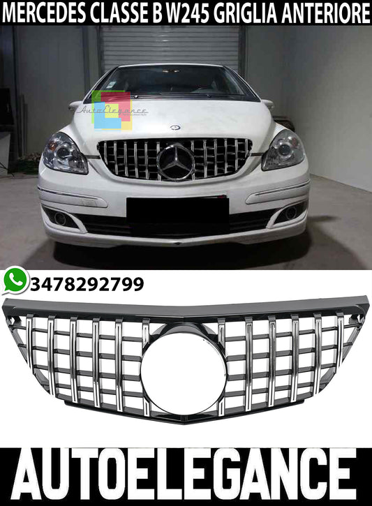 GRIGLIA ANTERIORE MERCEDES CLASSE B W245 MASCHERINA AMG PROFILI SATINATI