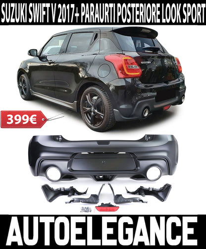 SUZUKI SWIFT V 2017+ PARAURTI POSTERIORE LOOK SPORT IN ABS