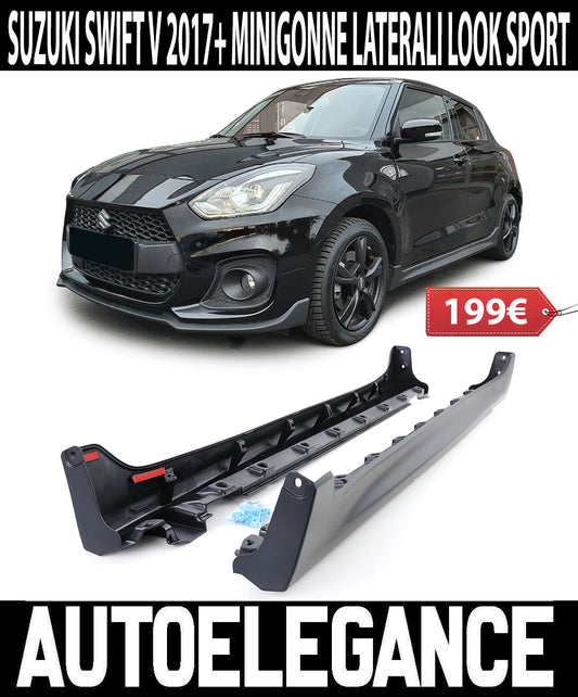 SUZUKI SWIFT V 2017+ SPORT LOOK SIDE SKIRTS IN ABS