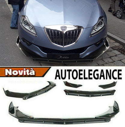 LANCIA DELTA 2008-2014 FRONT BUMPER SPLITTER GLOSSY BLACK RS LOOK - 3P -