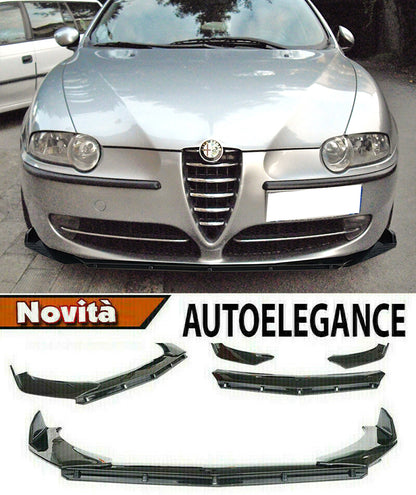 ALFA ROMEO 147 SPLITTER SOTTO PARAURTI ANTERIORE NERO LUCIDO LOOK RS - 3P - AUTOELEGANCERICAMBI