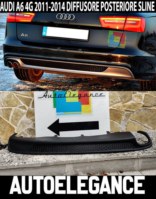 SOTTO PARAURTI DIFFUSORE POSTERIORE PER UN LOOK S LINE - AUDI A6 4G C7 2011-2014