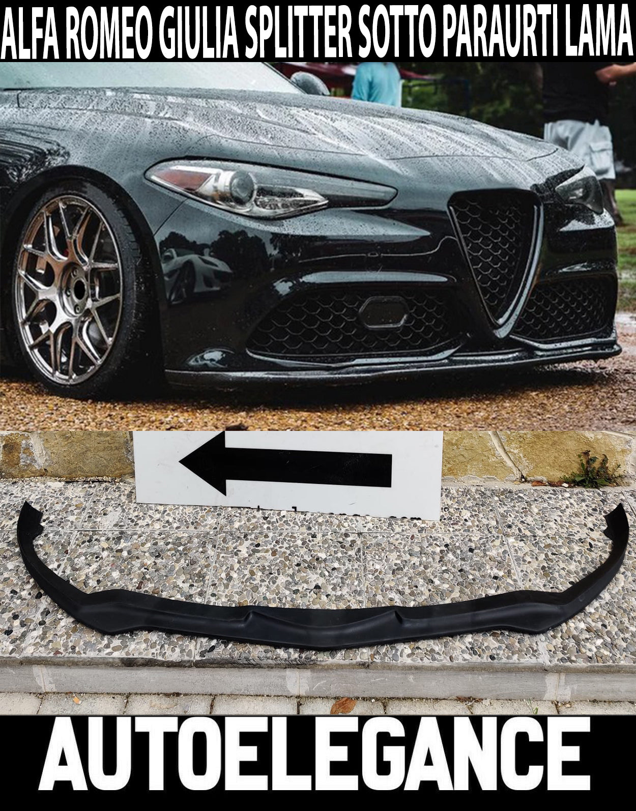 ALFA ROMEO GIULIA SPLITTER PARAURTI ANTERIORE LAMA SPOILER AUTOELEGANCERICAMBI