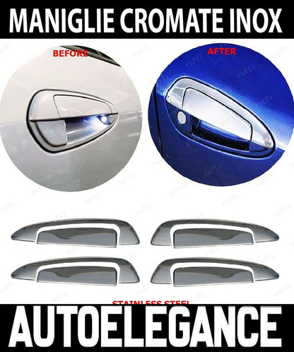 COPRI MANIGLIE CROMATE PER FIAT GRANDE PUNTO PUNTO EVO INOX CROMATE AUTOELEGANCERICAMBI
