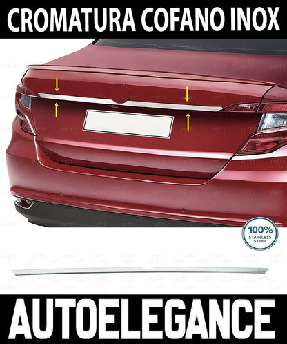 FIAT TIPO BERLINA 2014+ CROMATURA COFANO POSTERIORE ACCIAIO INOX