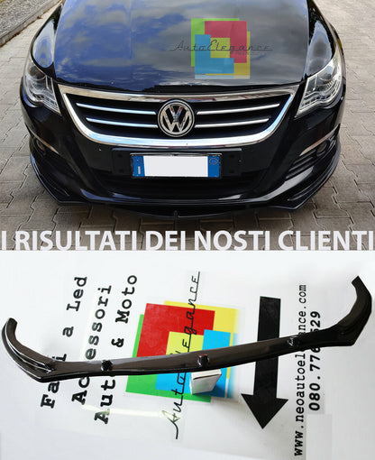 VW PASSAT CC 2008-2012 LAMA SOTTO PARAURTI ANTERIORE ABS NERO SPLITTER
