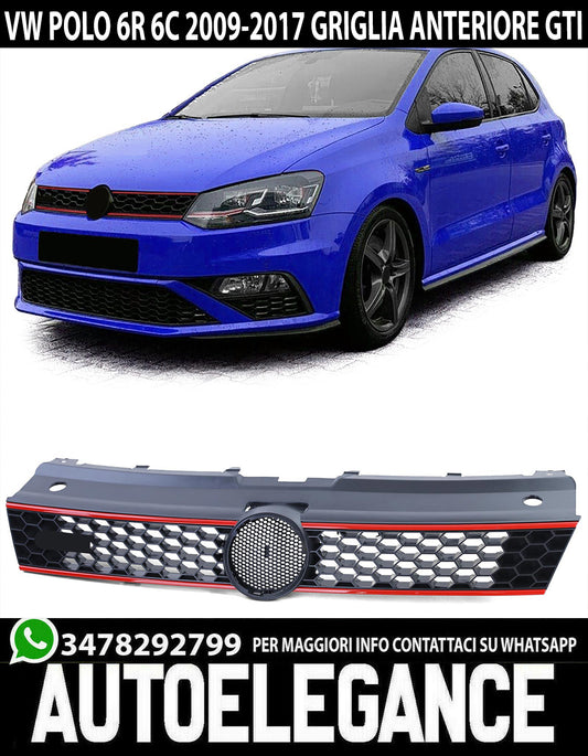 FRONT GRILLE FOR VW POLO 6R 6C 2009-2017 GTI DESIGN GRILLE