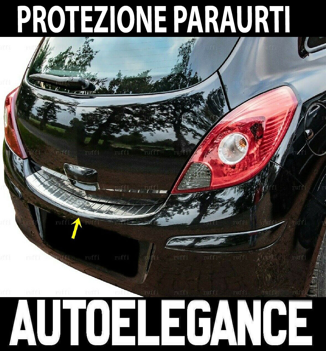 OPEL CORSA D 2006-2014 REAR HOOD PROTECTION STAINLESS STEEL CHROME MOULDING