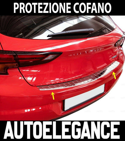 REAR HOOD PROTECTION FOR OPEL ASTRA K 2015+ STAINLESS STEEL CHROME MOULDING