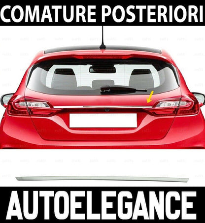 FORD FIESTA 2017+ MODANATURA COFANO POSTERIORE ACCIAIO INOX CROMATO