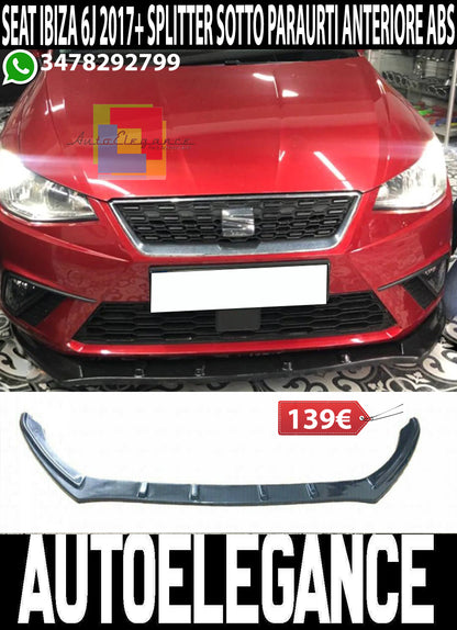 LIP UNDER FRONT BUMPER SEAT IBIZA 6F 2017+ SPLITTER ABS SPORTY LOOK