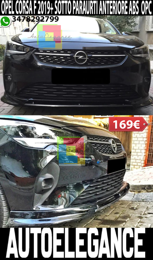 OPEL CORSA F 2019+ SOTTO PARAURTI ANTERIORE LOOK SPORTIVO OPC ABS