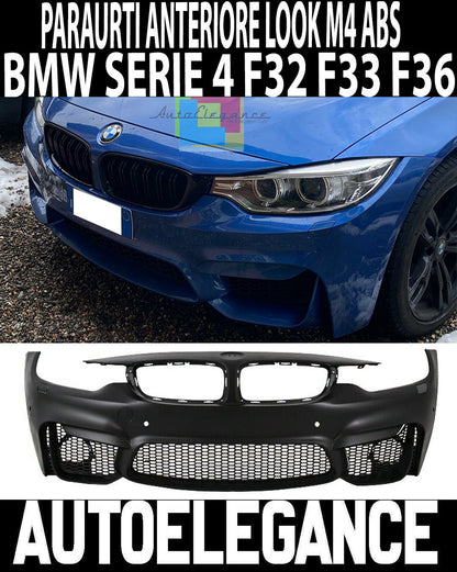 BMW SERIE 4 F32 F33 F36 2013-2017 PARAURTI ANTERIORE COMPLETO LOOK M4 ABS AUTOELEGANCERICAMBI