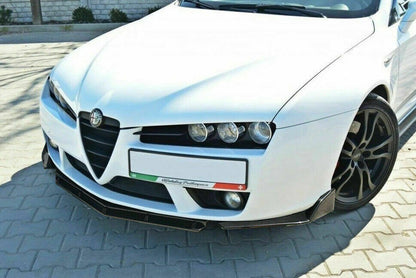 0206 ALFA ROMEO BRERA SPLITTER PARAURTI ANTERIORE NERO LUCIDO LOOK RS AUTOELEGANCERICAMBI
