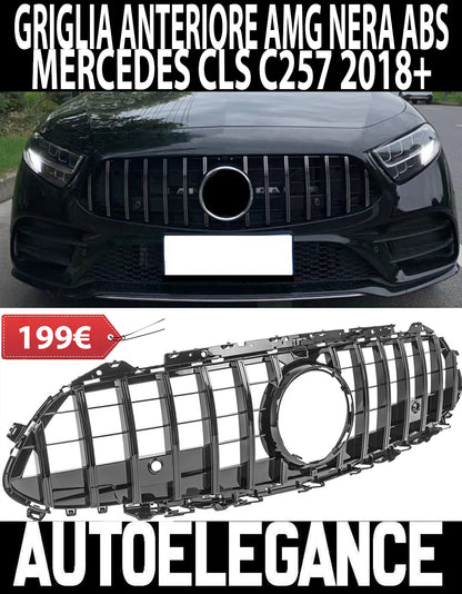 MERCEDES CLS W257 C257 2018+ AMG LOOK FRONT GRILLE BLACK PROFILES