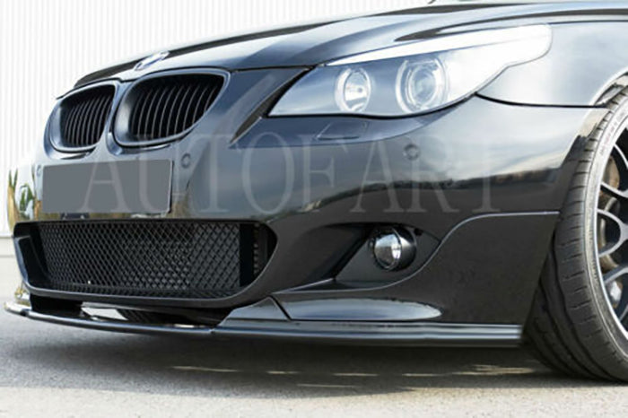 BMW SERIE 5 E60 E61 SOTTO PARAURTI SPLITTER ANTERIORE ABS NERO PER MTECH AUTOELEGANCERICAMBI