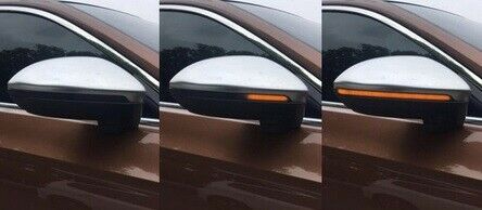 VW GOLF 7 / 7.5 2012-2019 DYNAMIC LED INDICATORS &amp; SATIN ABS SIDE MIRRORS