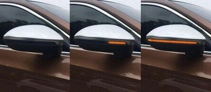VW GOLF 7 / 7.5 2012-2019 DYNAMIC LED INDICATORS &amp; SATIN ABS SIDE MIRRORS
