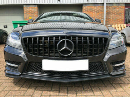 GRIGLIA ANTERIORE MERCEDES CLS W218 2011-2014 MASCHERINA PROFILI NERI PANAMERICA