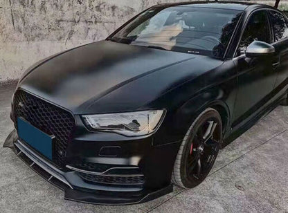 SPLITTER SOTTO PARAURTI AUDI A3 8V 2012-2015 SLINE ABS NERO LUCIDO SPOILER RS3