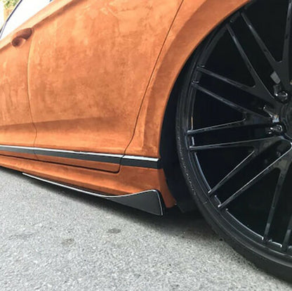PEUGEOT 208 I 2012+ FLAPS SOTTO MINIGONNE LATERALI ABS NERO LUCIDO
