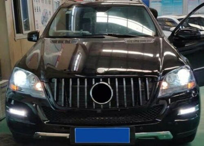 MERCEDES ML W164 2009 AL 2011 LIFT GRIGLIA ANTERIORE LOOK AMG PROFILI CROMATI