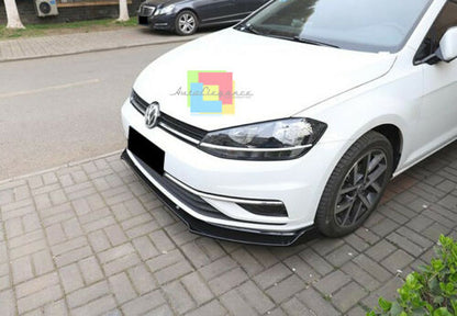 VW GOLF 7 7.5 VII LAMA SOTTO PARAURTI ANTERIORE IN ABS LOOK SPLITTER CARBON LOOK