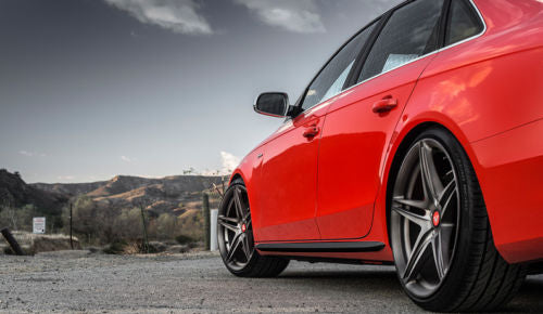 MINIGONNE LATERALI AUDI A5 COUPE SPORTBACK SLINE S5 RS5 ABS NERO LUCIDO