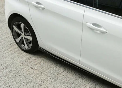PEUGEOT 208 I 2012+ FLAPS SOTTO MINIGONNE LATERALI ABS NERO LUCIDO