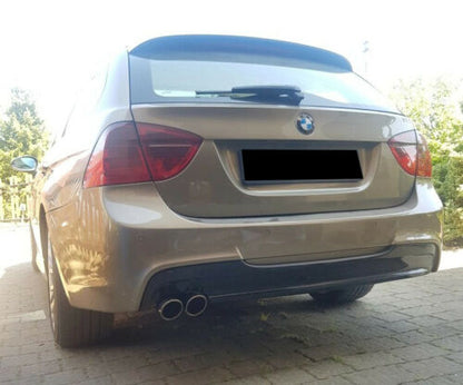 BMW SERIE 3 E90 E91 TERMINALE DI SCARICO ACCIAIO INOX NERO LUCIDO M SPORT AUTOELEGANCERICAMBI