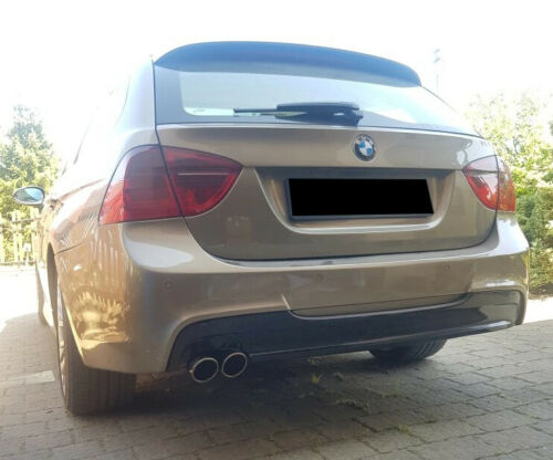 BMW SERIE 3 E90 E91 TERMINALE DI SCARICO ACCIAIO INOX NERO LUCIDO M SPORT AUTOELEGANCERICAMBI