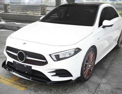MERCEDES A-CLASS W177 2018+ FRONT BUMPER SPLITTER BLACK AMG A45 BLADE