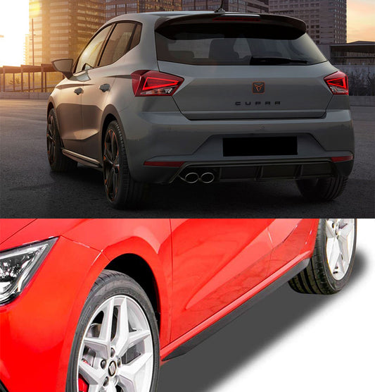 SEAT IBIZA 6F 2017+ MINIGONNE LATERALI SOTTO PORTA LOOK SPORTIVO