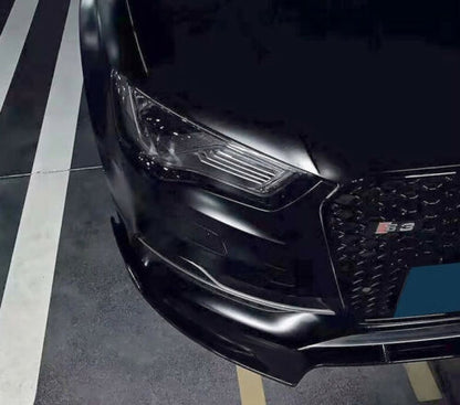 SPLITTER SOTTO PARAURTI AUDI A3 8V 2012-2015 SLINE ABS NERO LUCIDO SPOILER RS3