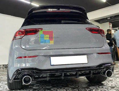 REAR DIFFUSER FOR VW GOLF 8 2019+ UNDER BUMPER TIP GTI BLACK