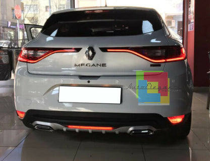 RENAULT MEGANE 4 DIFFUSORE SOTTO PARAURTI ABS TERMINALI RETTANGOLARI RS