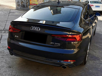 SPOILER POSTERIORE COFANO AUDI A5 F5 SPORTBACK 2016-2022 ABS S5 SLINE NERO 0175