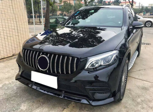 MERCEDES GLC 2015-2018 SPLITTER PARAURTI ANTERIORE SPOILER NERO LUCIDO AMG