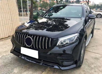 MERCEDES GLC 2015-2018 SPLITTER PARAURTI ANTERIORE SPOILER NERO LUCIDO AMG