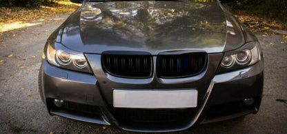 BLACK M3 DOUBLE BLADE FRONT GRILLE BMW 3 SERIES E90 E91 2005-2008 3 COLORS