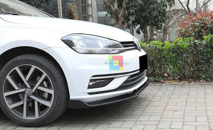 VW GOLF 7 7.5 VII LAMA SOTTO PARAURTI ANTERIORE IN ABS LOOK SPLITTER CARBON LOOK