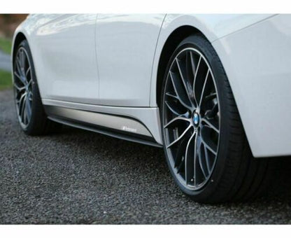 LAME SOTTO MINIGONNE LATERALI BMW SERIE 1 F20 F21 SOTTOPORTA M SPORT NERO LUCIDO