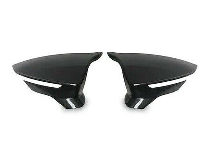 SEAT IBIZA V 2017+ CALOTTE ADESIVE SPECCHI SPECCHIETTI RETROVISORI NERO LUCIDO