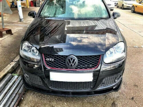 VW GOLF 5 V MK5 GTI LAMA SOTTO PARAURTI ANTERIORE IN ABS LOOK SPORTIVO NERO